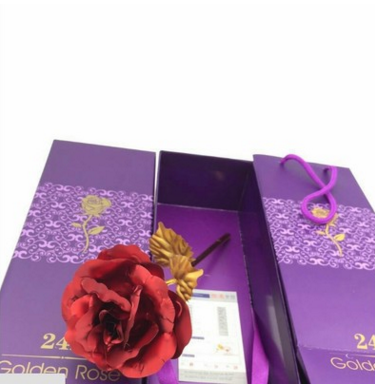 24K Gold Foil Purple Rose - Mother's Day Gift LadyShow.Store