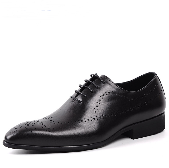 Men's Leather Brogue Dress Shoes - Vintage Style LadyShow.Store