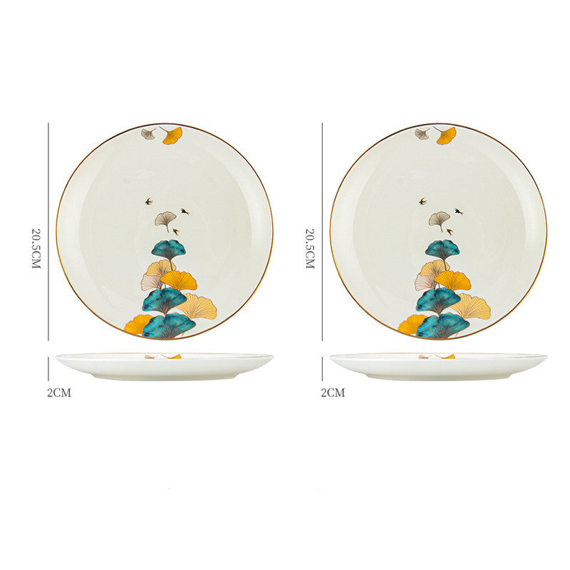Dinner Plates Ceramic Steak Plate Web Porcelain LadyShow.Store