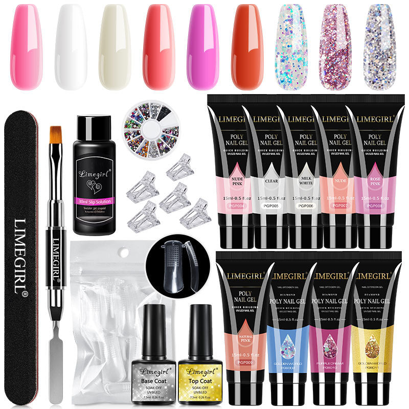 15ML Crystal Extension Ferrule Nail Tip Nail Beauty Tool Set LadyShow.Store