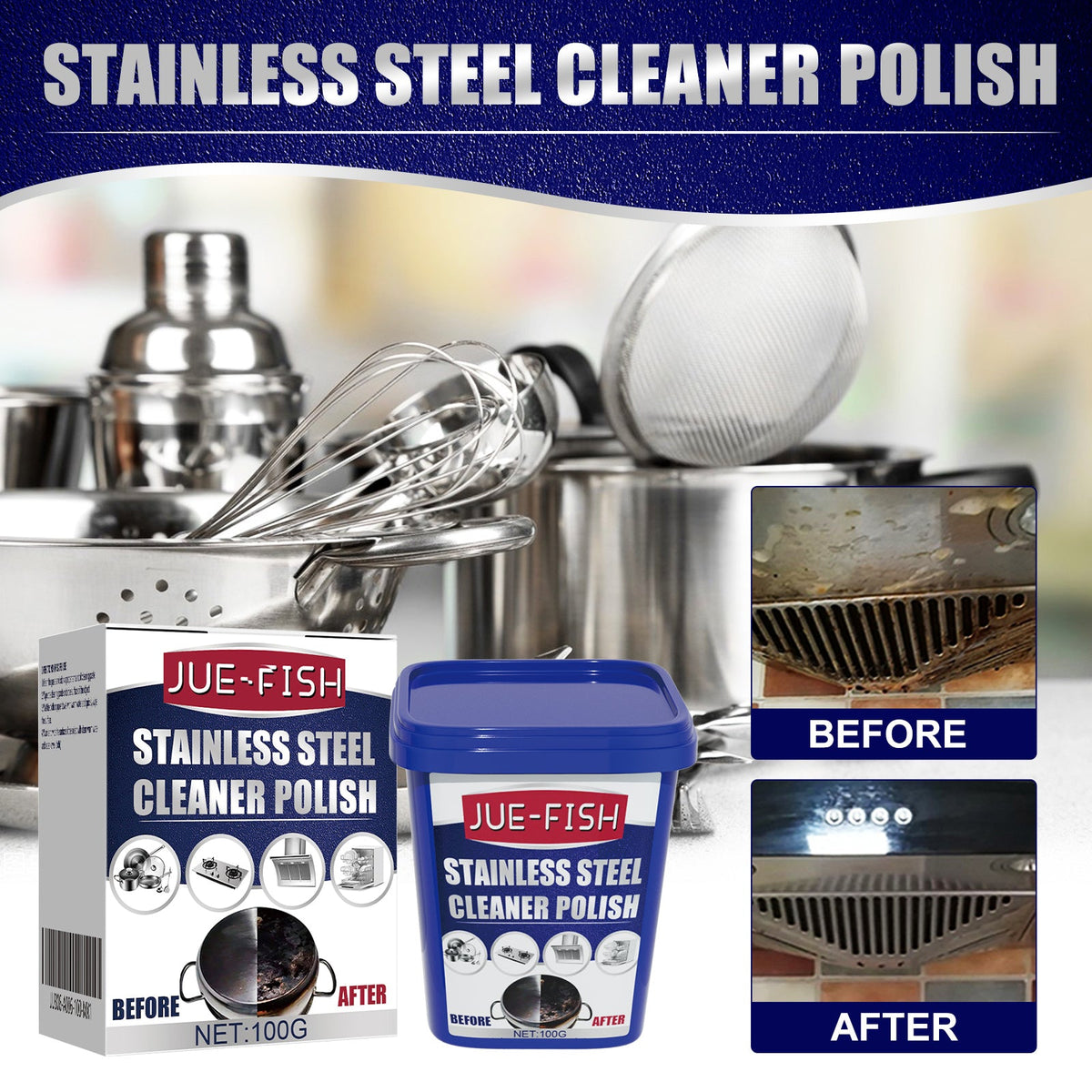 Stainless Steel Cleaning Paste Tri Light Beauty