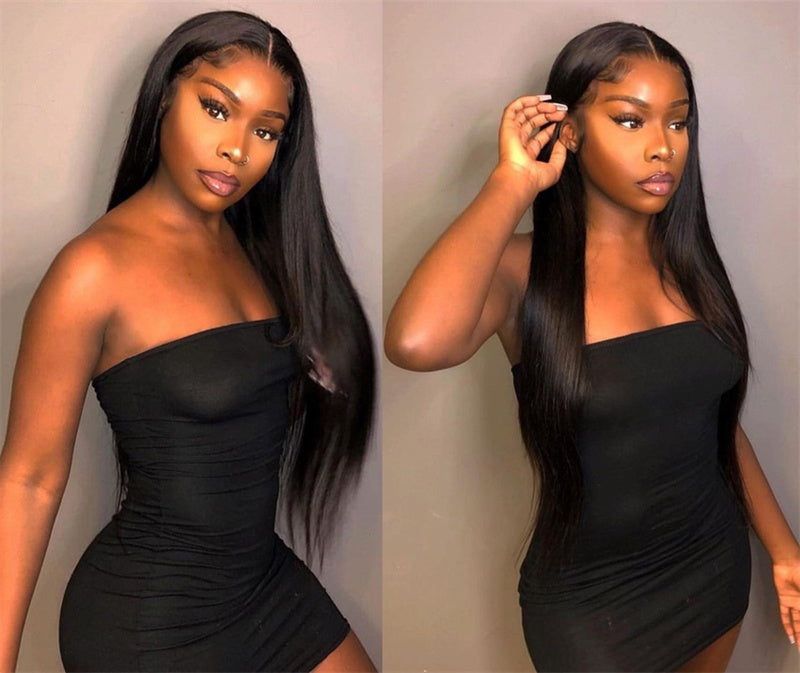 Women's Fashion Simple Human Hair Straight Wig LuxuryLifeWay Online Store