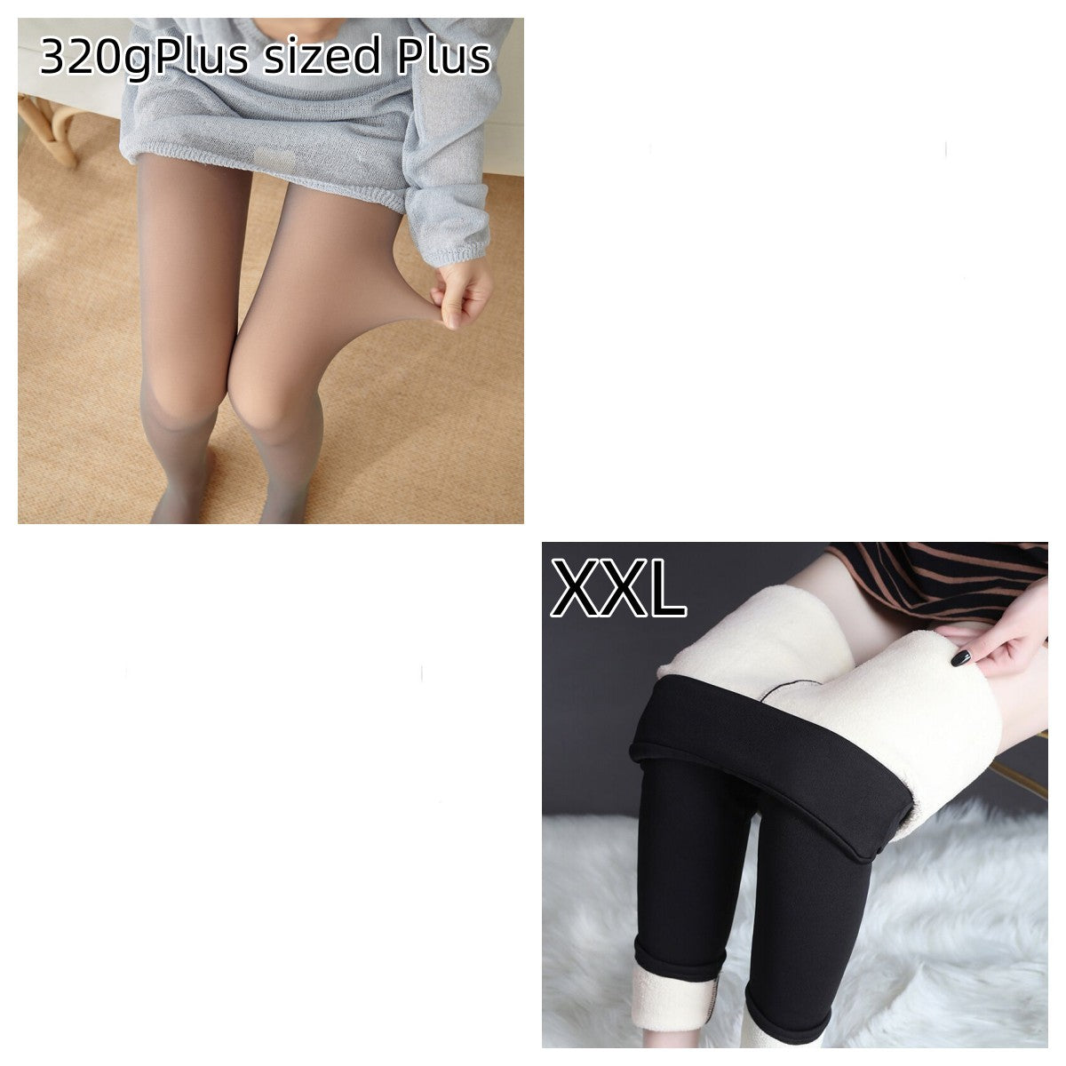 Fleece-lined Thickened Sheer Tights Leggings Transparent One-piece Pantyhose Superb Fleshcolor Pantynose NorixaFashion.com