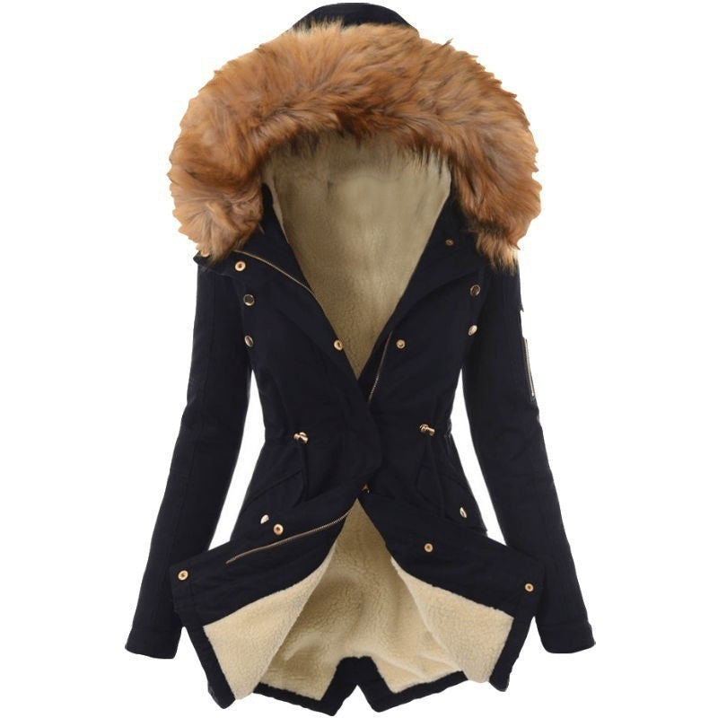 Slim Warm Hooded Padded Jacket for Women Pi-Mart