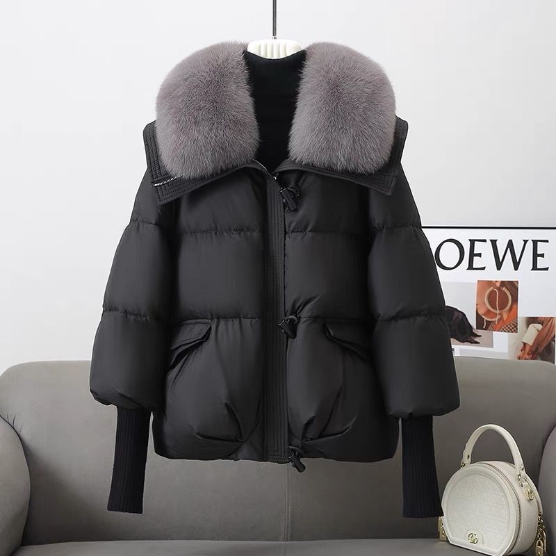 Down Cotton-padded Jacket Women's Short Fur Collar Thickened Coat Winter Clothing LuxuryLifeWay Online Store