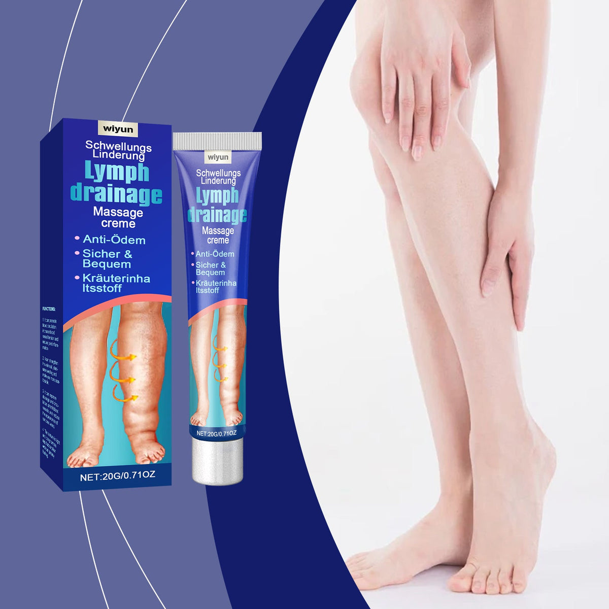 Relieve Leg Discomfort, Repair Daily Body Care, Moisturize The Skin, Massage Cream, Relieve Leg Swelling, Care Cream 20g 1 Box Tri Light Beauty