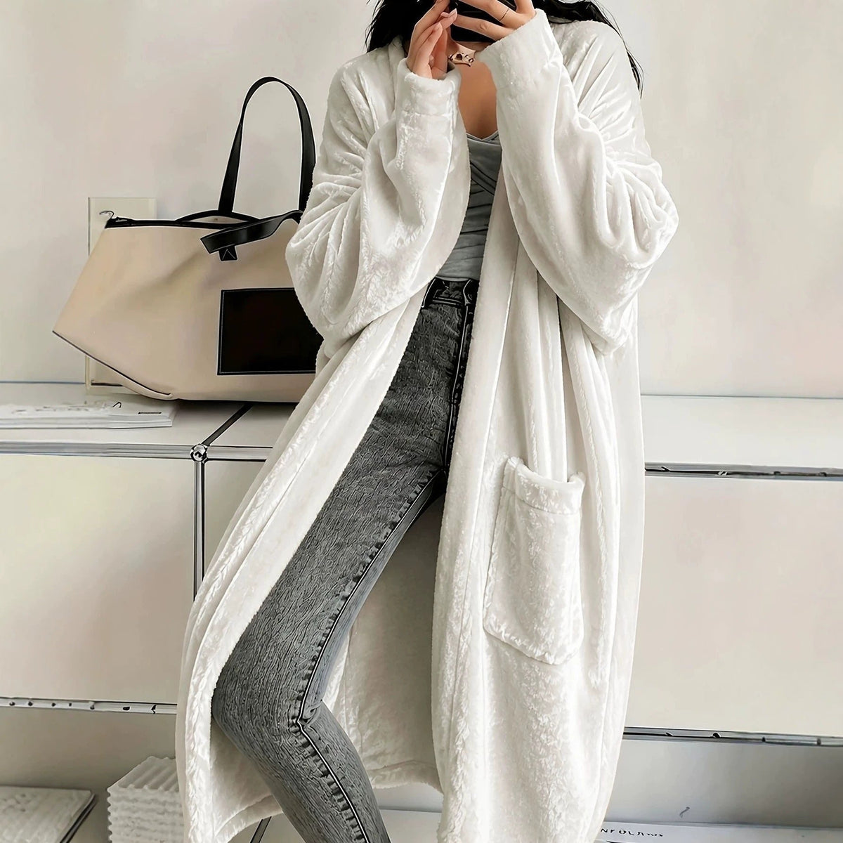 2026 European And American Women's Clothing Amazon Independent Site Velvet Long-Sleeve Fashion Casual Coat Cape Jacket NorixaFashion.com