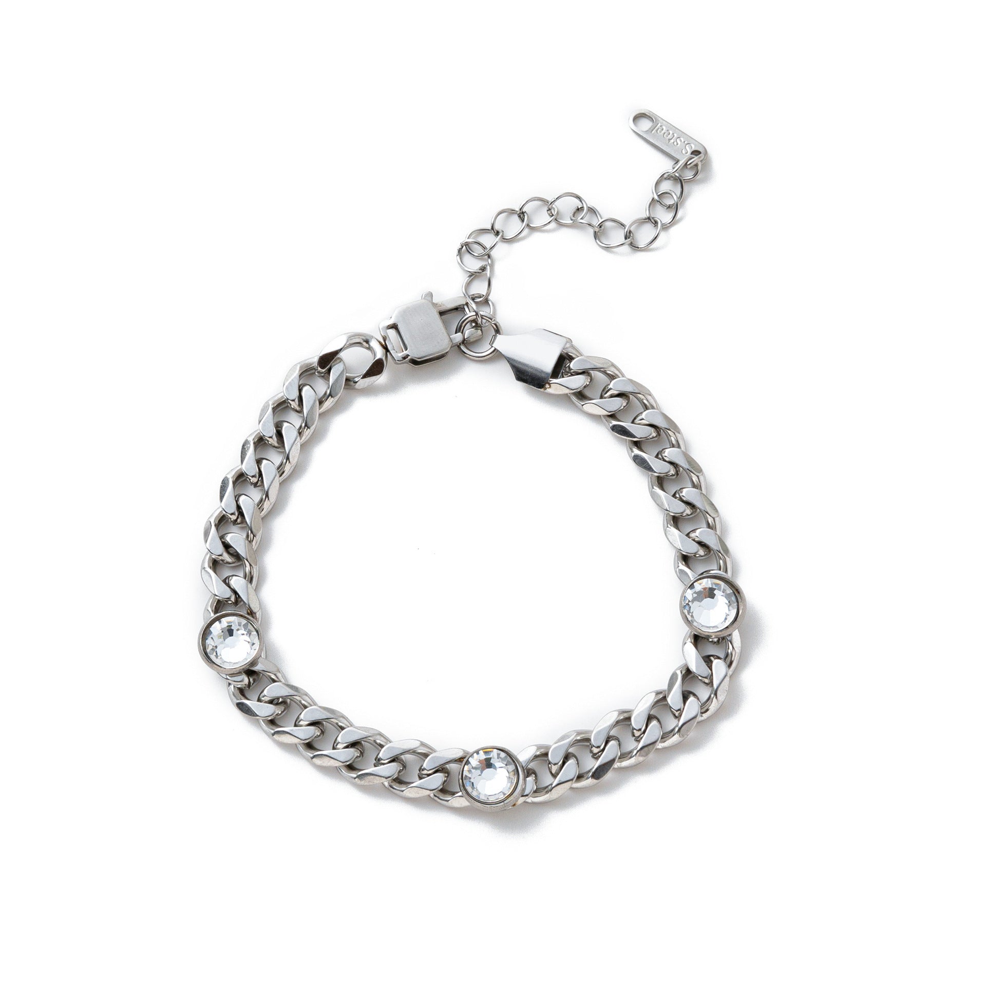 Electroplating Gold Hip-hop Titanium Steel Bracelet Necklace Color Protection LadyShow.Store
