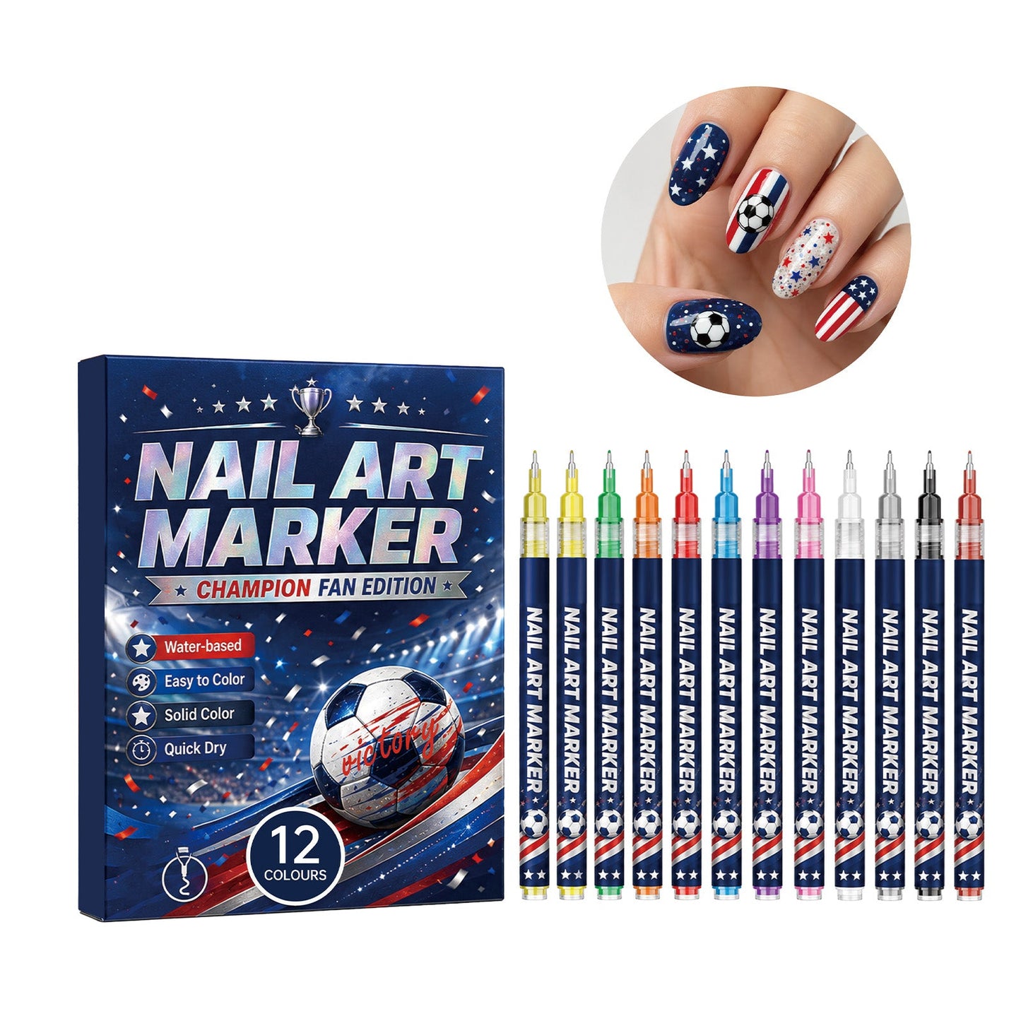 Nail Art Pen World Cup Tri Light Beauty