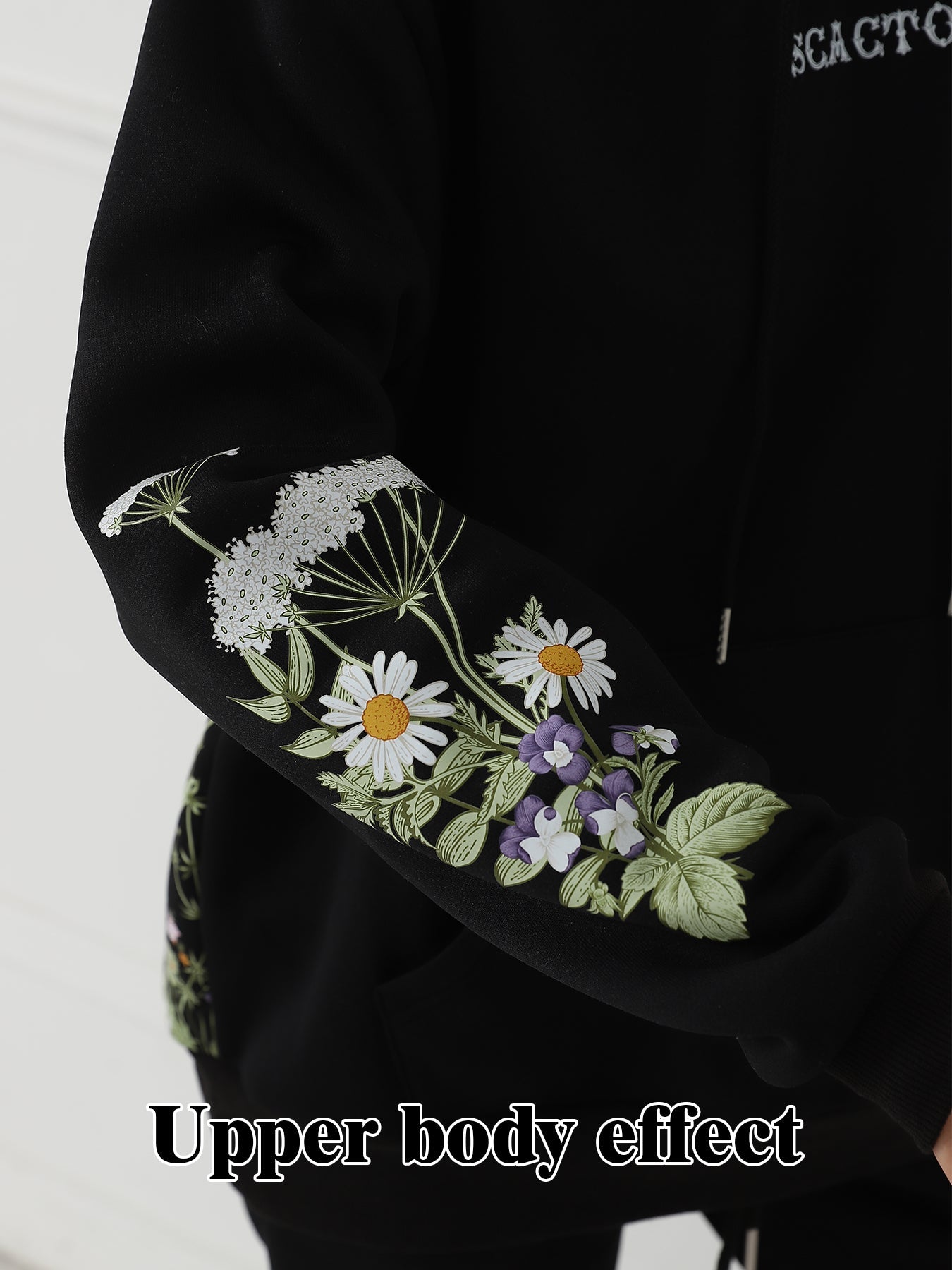 Women's Solid Color Floral Long Sleeved Sweatshirt LadyShow.Store