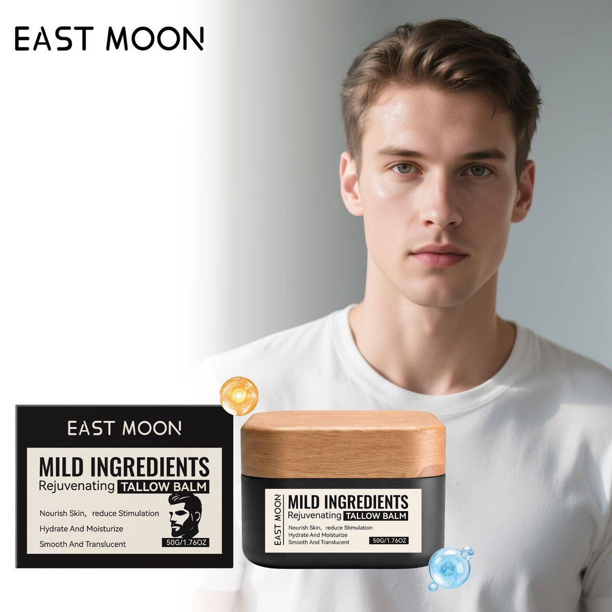 Men's Facial Moisturizer 50g 1box Tri Light Beauty