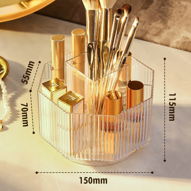 Rotating Makeup Brush Storage Tube Desktop Division