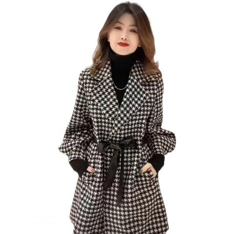 High-grade Woolen Mid-length Coat Women's Clothing Best YouTube Store