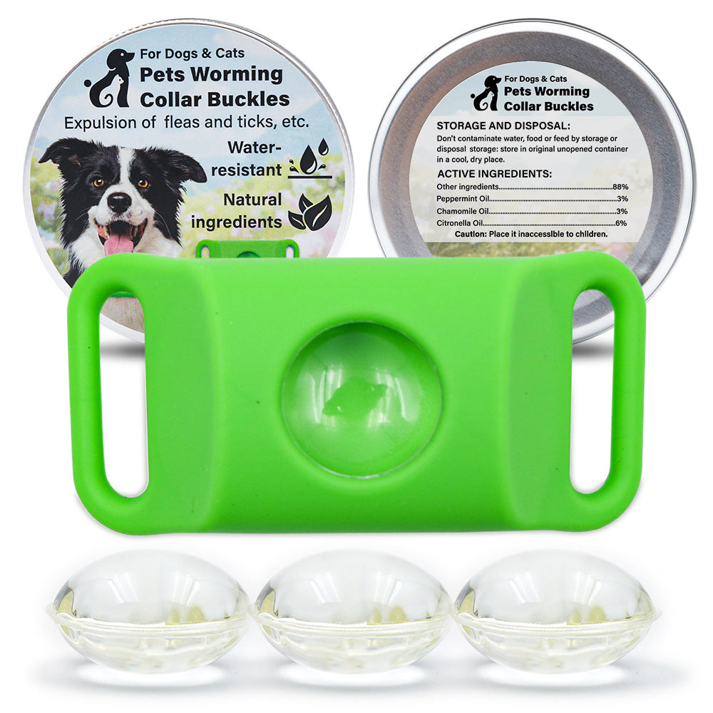 Pet Insect Repellent Button Collar Capsule Suit Pets Fashion