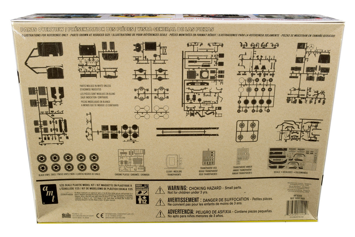 Skill 3 Model Kit Mack R685ST Semi Tractor Truck 1/25 Scale Model by AMT LuxuryLifeWay Online Store