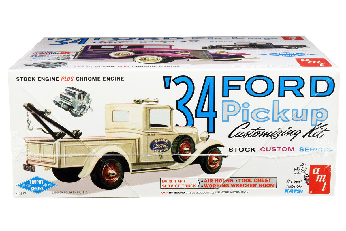 Skill 2 Model Kit 1934 Ford Pickup Truck 3 in 1 Kit "Trophy Series" 1/25 Scale Model by AMT LuxuryLifeWay Online Store