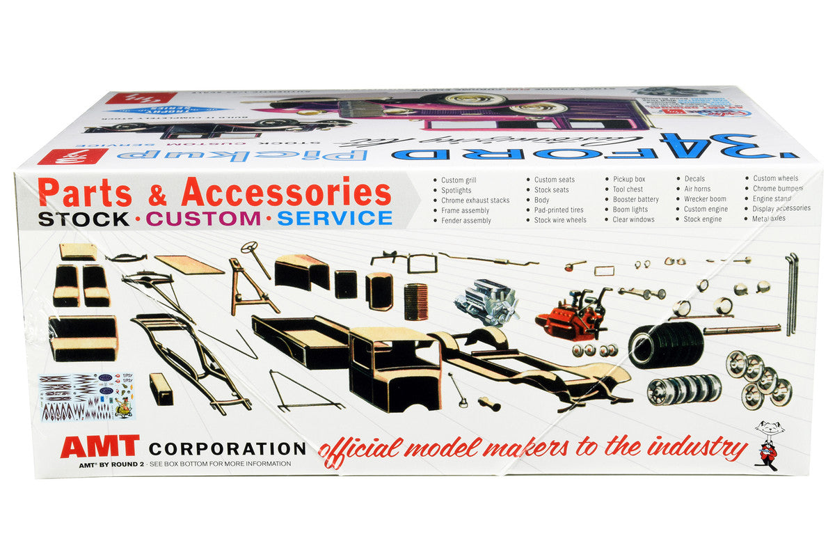 Skill 2 Model Kit 1934 Ford Pickup Truck 3 in 1 Kit "Trophy Series" 1/25 Scale Model by AMT LuxuryLifeWay Online Store