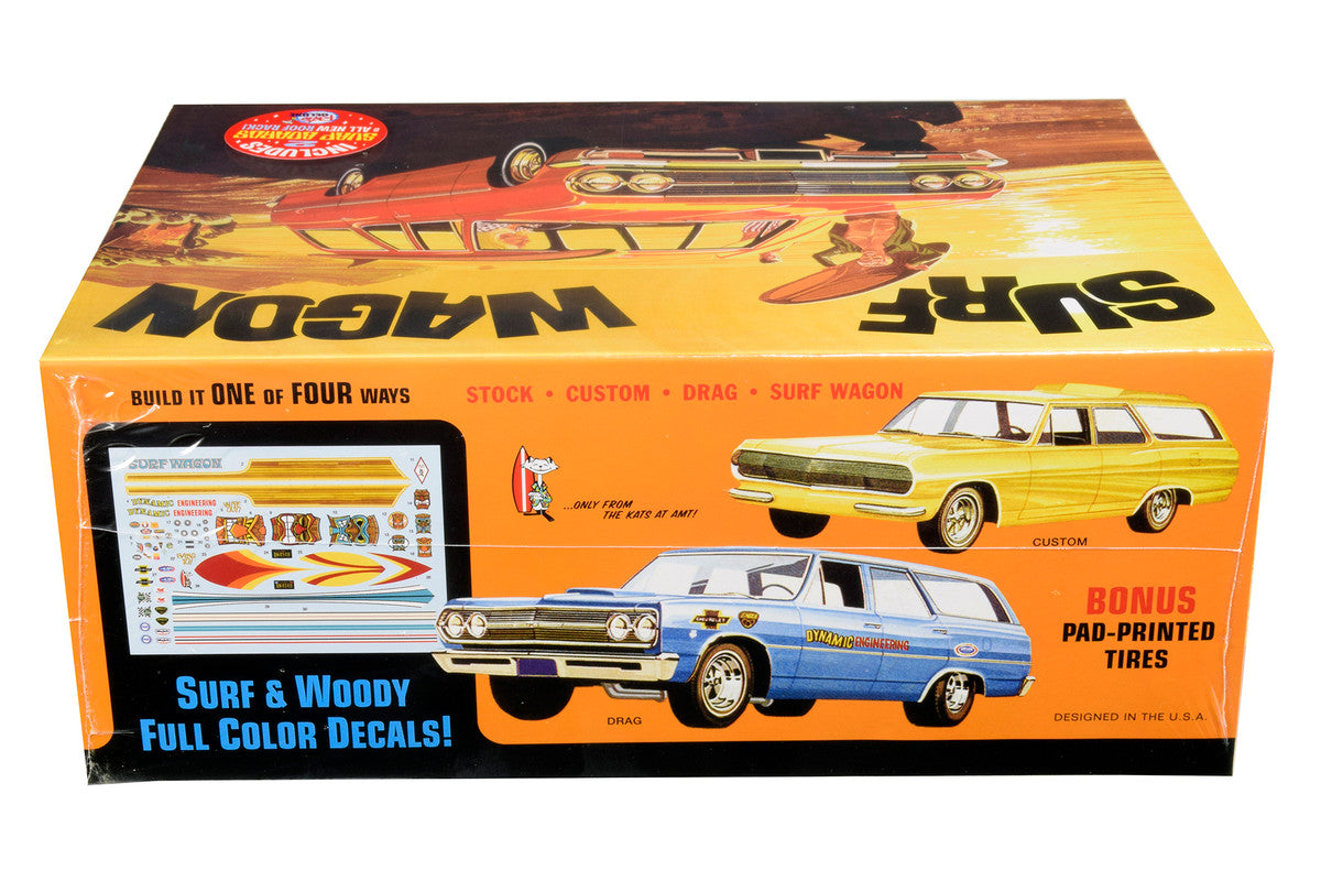 Skill 2 Model Kit 1965 Chevrolet Chevelle "Surf Wagon" with Two Surf Boards 4 in 1 Kit 1/25 Scale Model by AMT LuxuryLifeWay Online Store