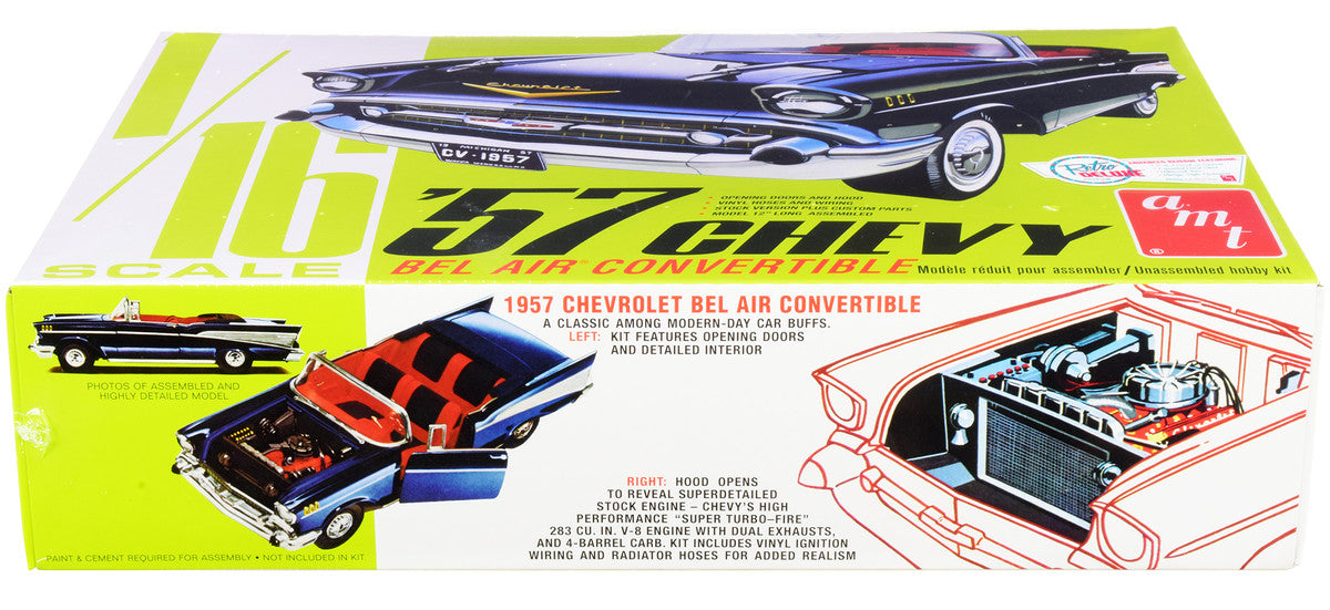 Skill 3 Model Kit 1957 Chevrolet Bel Air Convertible 2-in-1 Kit 1/16 Scale Model by AMT LuxuryLifeWay Online Store