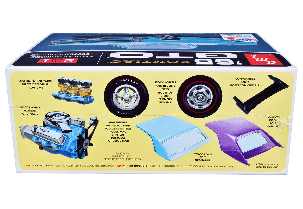 Skill 2 Model Kit 1965 Pontiac GTO 2-in-1 Kit 1/25 Scale Model by AMT LuxuryLifeWay Online Store
