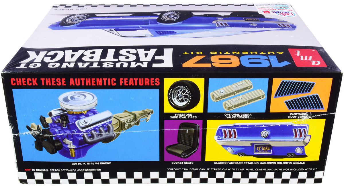 Skill 2 Model Kit 1967 Ford Mustang GT Fastback 1/25 Scale Model by AMT LuxuryLifeWay Online Store