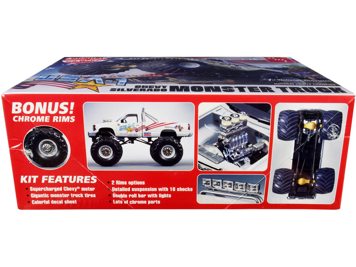 Skill 2 Model Kit Chevrolet Silverado "USA-1" Monster Truck 1/25 Scale Model by AMT LuxuryLifeWay Online Store