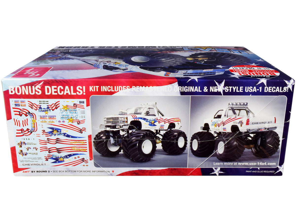 Skill 2 Model Kit Chevrolet Silverado "USA-1" Monster Truck 1/25 Scale Model by AMT LuxuryLifeWay Online Store