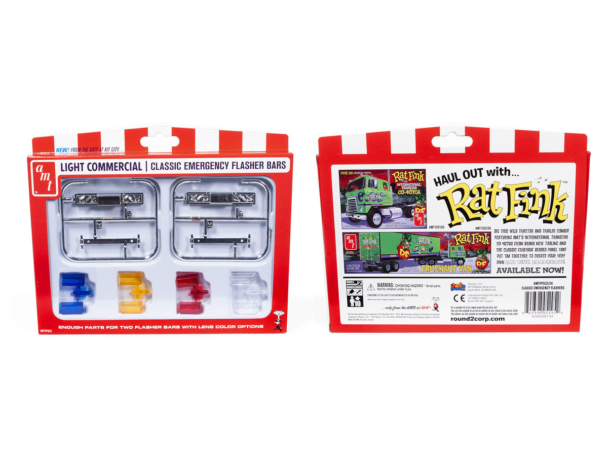 Skill 2 Model Kit Light Commercial Classic Emergency Flasher Bars Set of 10 pieces for 1/25 Scale Model by AMT LuxuryLifeWay Online Store