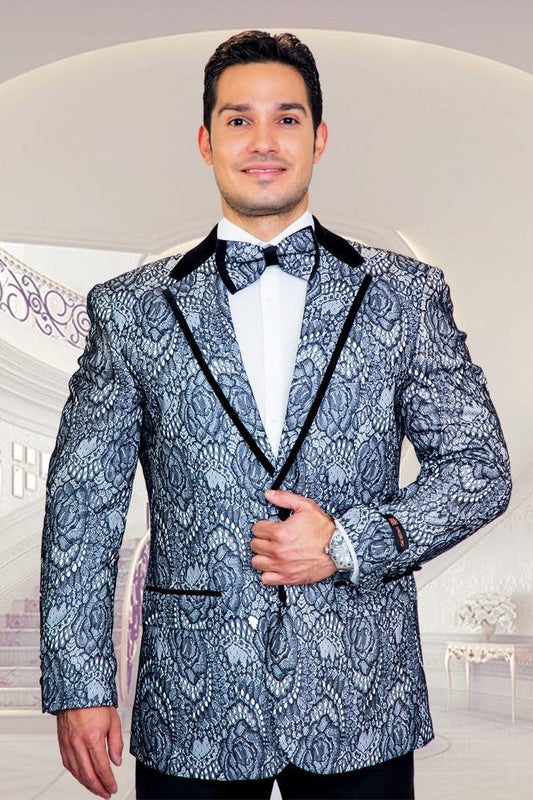 "Atlantis" Black Blazer Jacket Notch LuxuryLifeWay Online Store