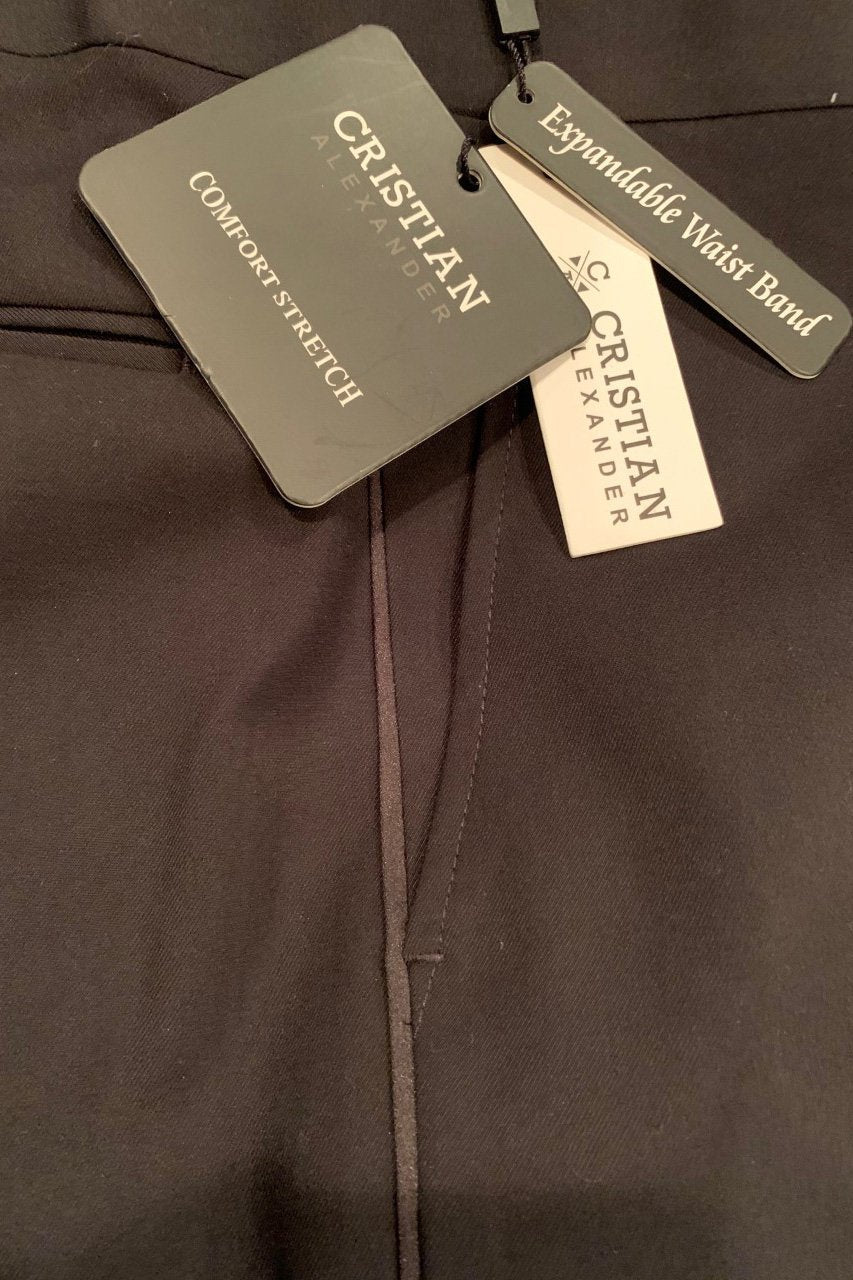 "Austin" Black Performance Stretch Tuxedo Pants LuxuryLifeWay Online Store