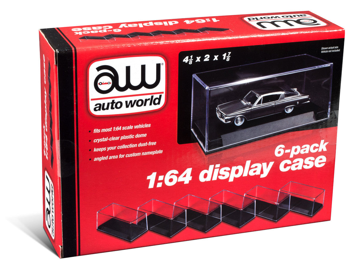 6 Collectible Display Show Cases for 1/64 Scale Model Cars by Auto World LuxuryLifeWay Online Store