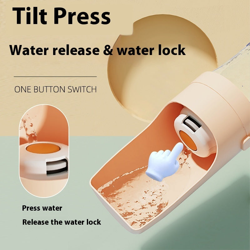 2 In 1 Travel Dog Water Bottle Pet Water Dispenser Feeder Drinking Feeder Dog Outing Water Feeder Pets Outdoor Portable Cup Pet Products Pets Fashion