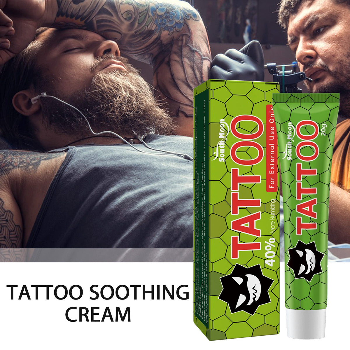 Relieve Tattoo Puncture Pain, Relieve Pain, Repair Skin Care, Relieve Cream, Skin Soothing Cream 20g 1 Box Tri Light Beauty