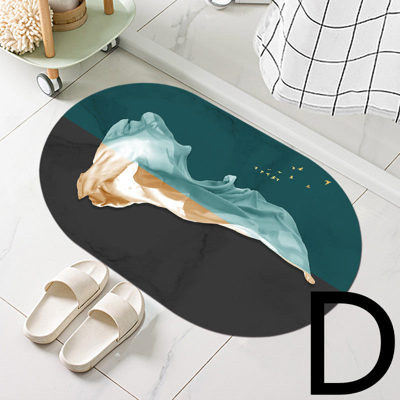 Diatom Mud Bathroom Door Non-slip Absorbent Floor Mat