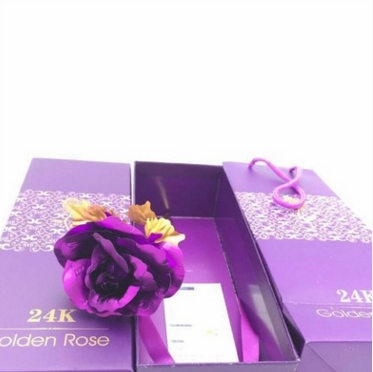 24K Gold Foil Purple Rose - Mother's Day Gift LadyShow.Store