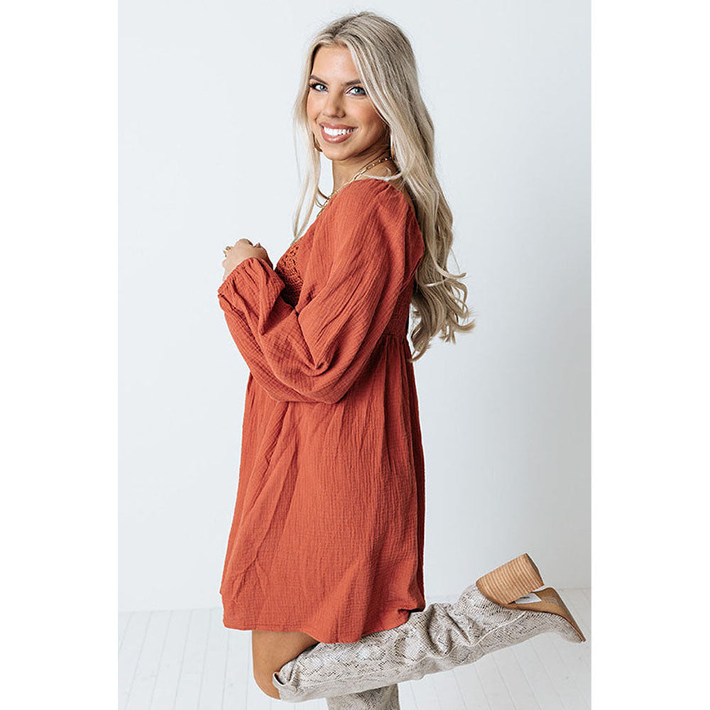 Knitted Square Collar Dress Women NorixaFashion.com