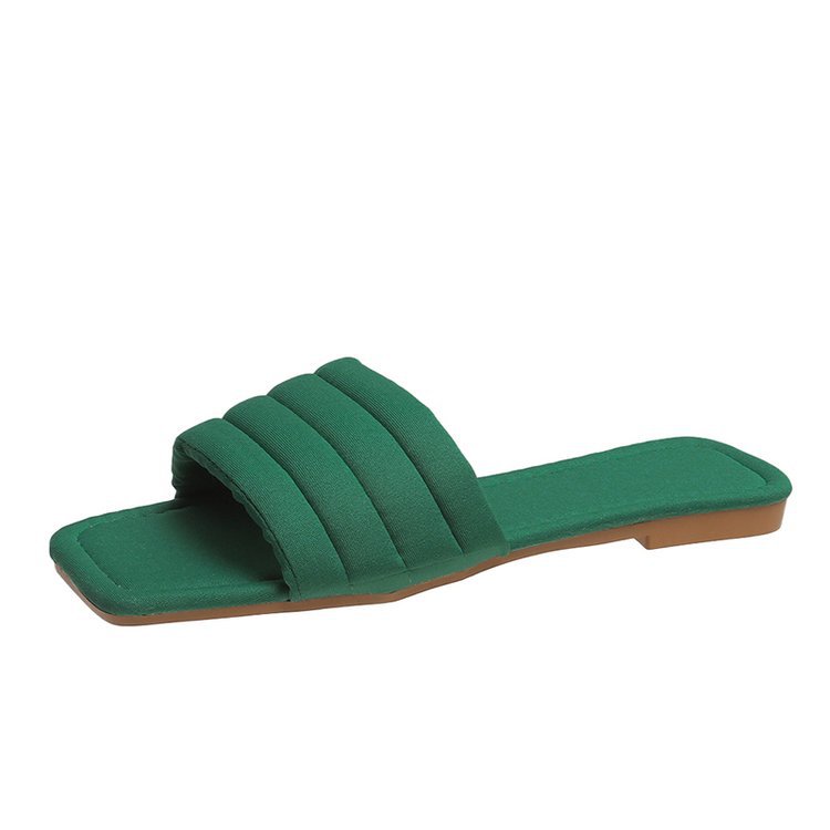 Summer European And American New Fashion Suede Square Head Casual Beach Sandals LadyShow.Store