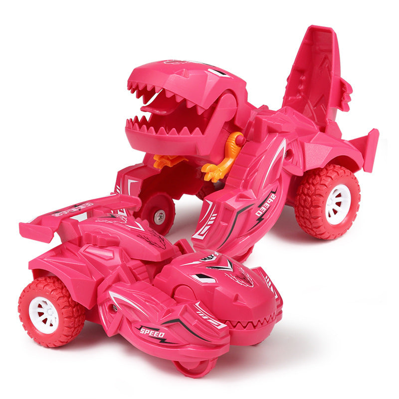 Children's dinosaur toys deformation toy car inertia scooter model dinosaur shape cross-border toy LuxuryLifeWay Online Store