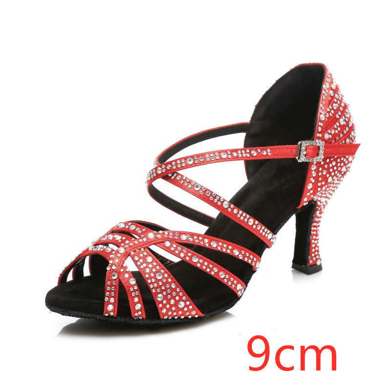 Silver High-Heeled Latin Dance Shoes LadyShow.Store