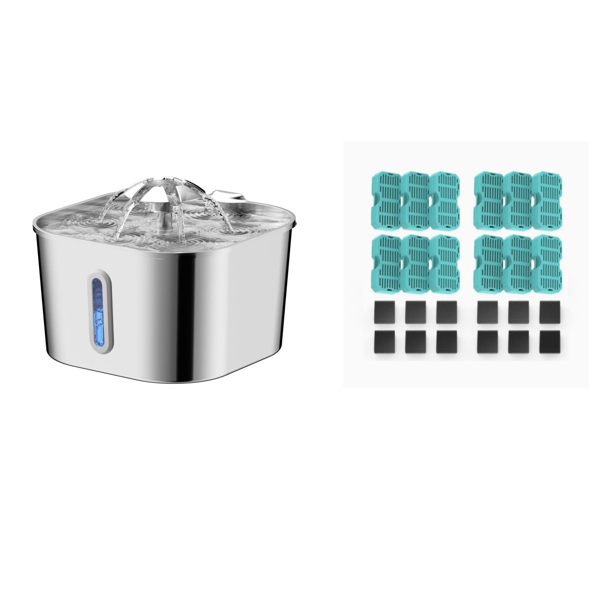 Floral Water Dispenser Dishwasher-safe Quiet Operation Pets Fashion