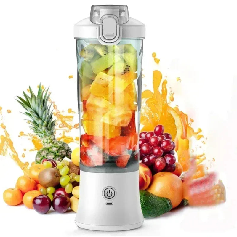 Portable Blender 600ML Electric Juicer Fruit Mixers 4000mAh USB Rechargeable Smoothie Mini Blender Personal Juicer Colorf Pi-Mart