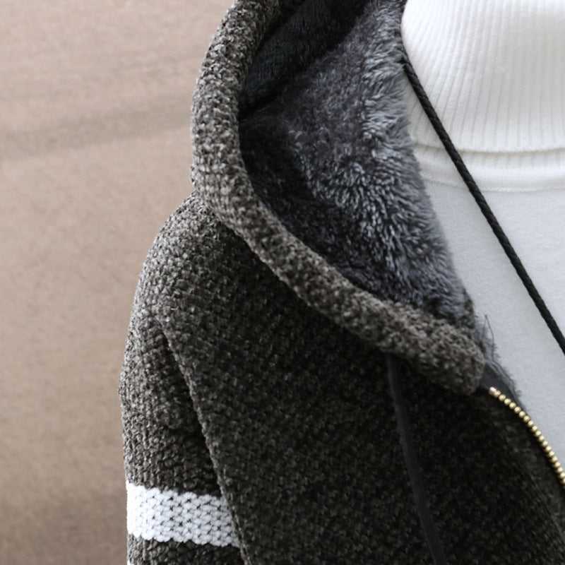 Hooded Cardigan Men's Plus Velvet Thickening Size Clothing Best YouTube Store