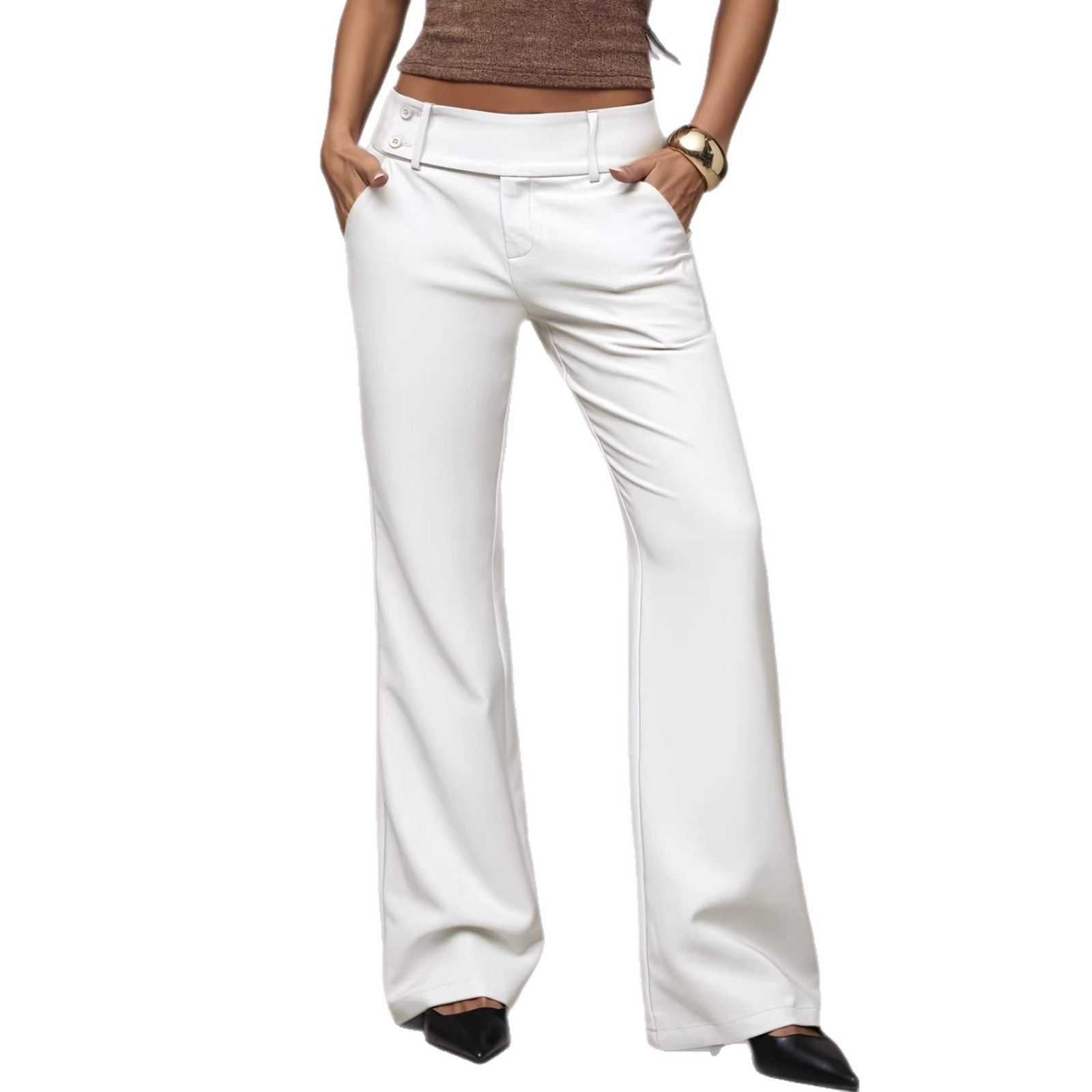 Draping Slimming And Height-enhancing Versatile Casual Workwear Suit Pants NorixaFashion.com