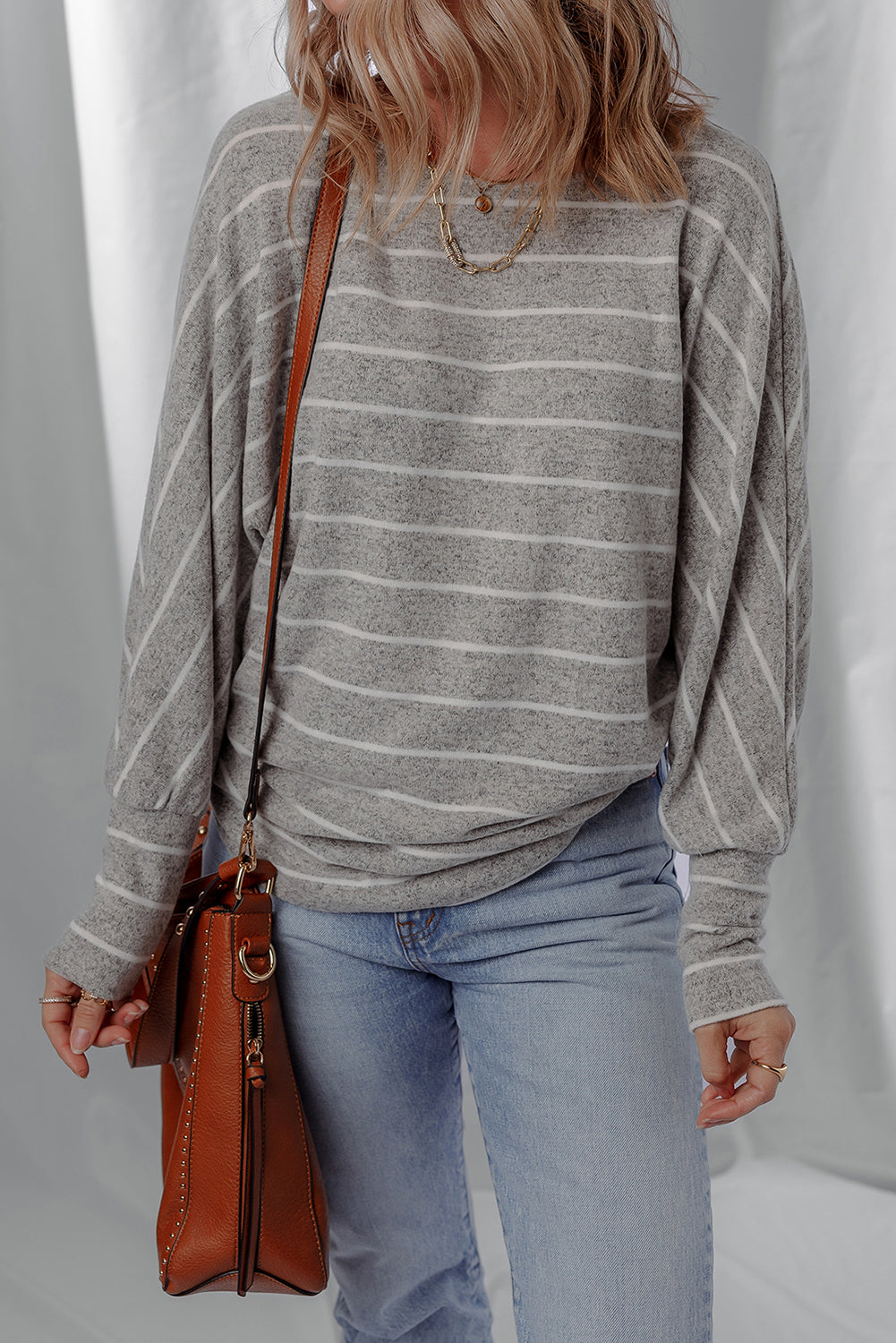 Bella Stripe Dolman Sleeve Top LuxuryLifeWay Online Store