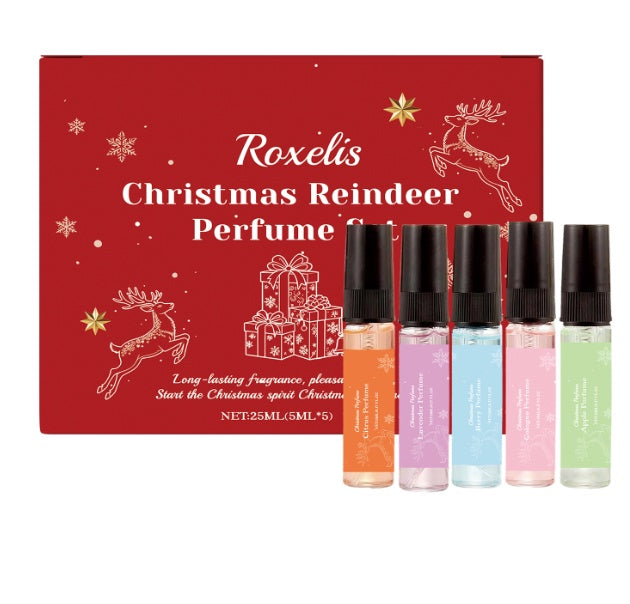 1 Set Of Christmas Reindeer Fragrance Gift Box  Product Size 7.8x 1.3x 1.3cm Tri Light Beauty