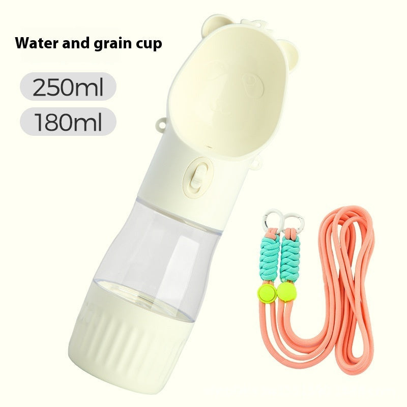 2 In 1 Portable Dog Water Bottle For Small Big Dogs Cat Outdoor Leak-proof Puppy Drinking Bowl With Food Container Pets Feeder Pet Products Pets Fashion