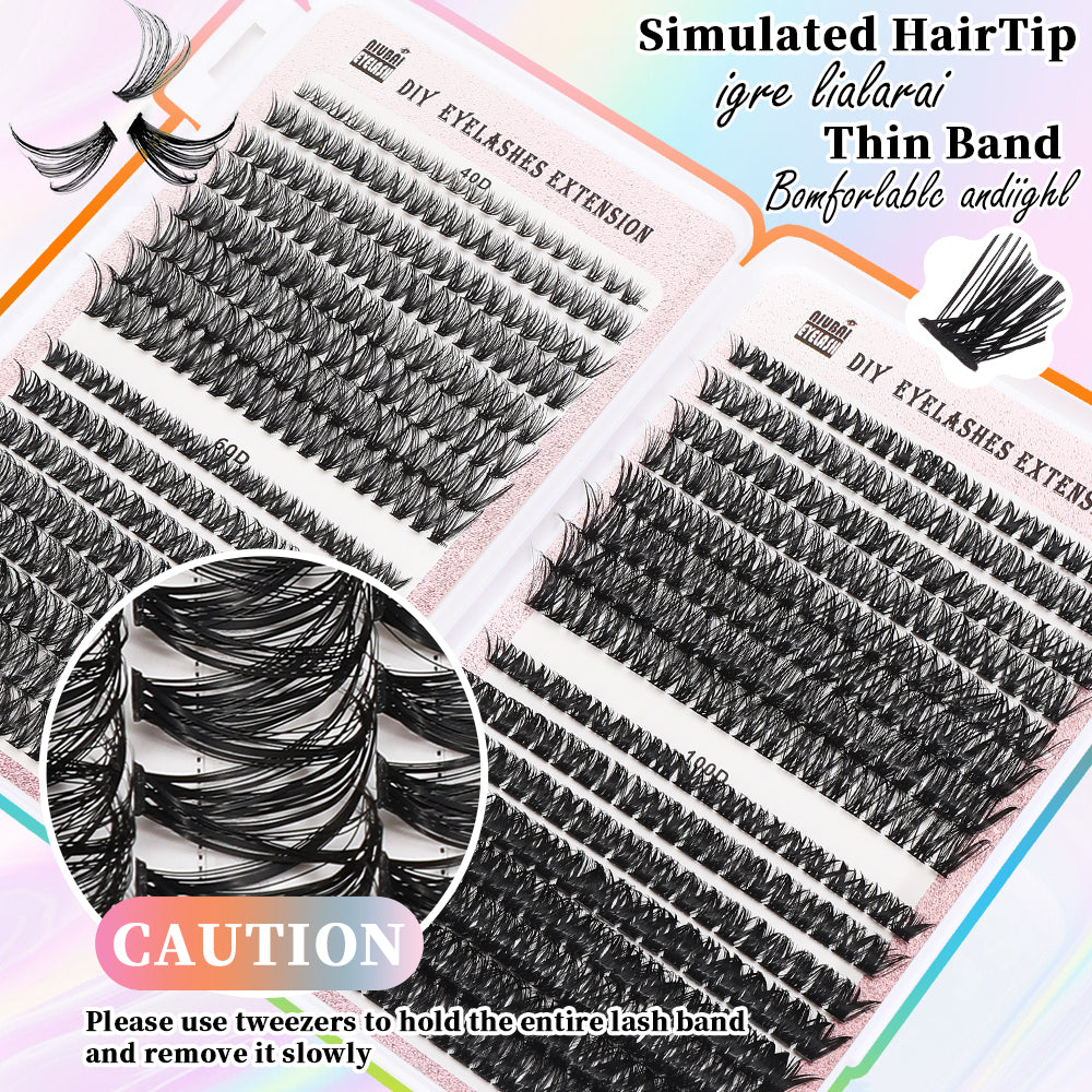 32 Rows Of Eyelashes Book Cluster 640 Segmented Lashes Set LadyShow.Store