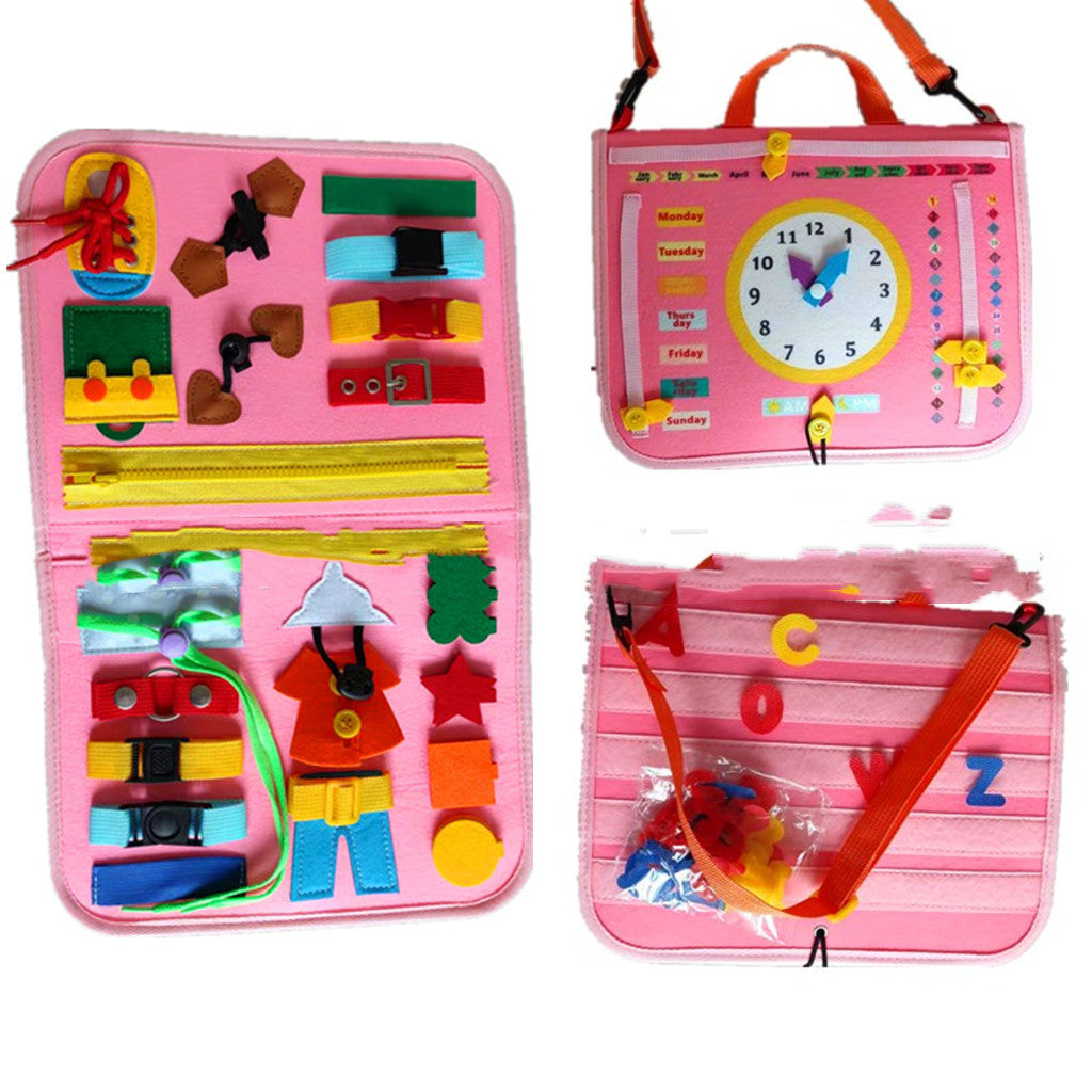 New Busy Book Children's Busy Board Dressing And Buttoning Learning Baby Early Education Preschool Sensory Learning Toy