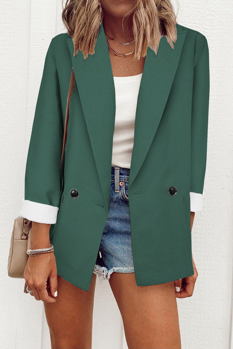 Temperament Slim Jacket Fashion Business Single Breasted Long Sleeve Casual Suit Top Clothing LadyShow.Store