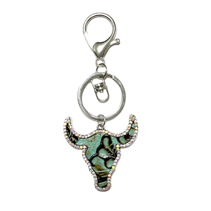 Retro Embossing Western Style Handbag Pendant Keychain LadyShow.Store